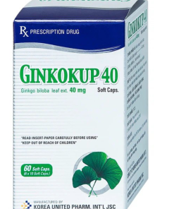 Thuốc Ginkokup 40 Korea United điều trị bệnh sa sút trí tuệ, bệnh Alzheimer, rối loạn mạch máu não (6 vỉ x 10 viên)