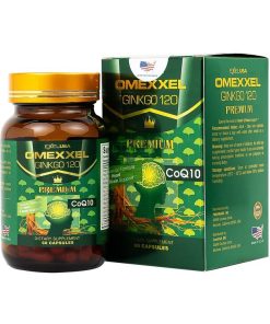 Viên uống Omexxel Ginkgo 120 Premium Omexxel hỗ trợ tốt cho não và tim mạch (60 viên)